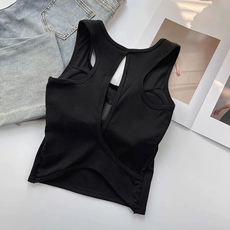 Muscat Back Cut-Out Built-In Bra Top